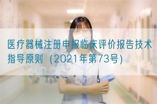 醫(yī)療器械注冊申報臨床評價報告技術指導原則（2021年第73號）(圖1)