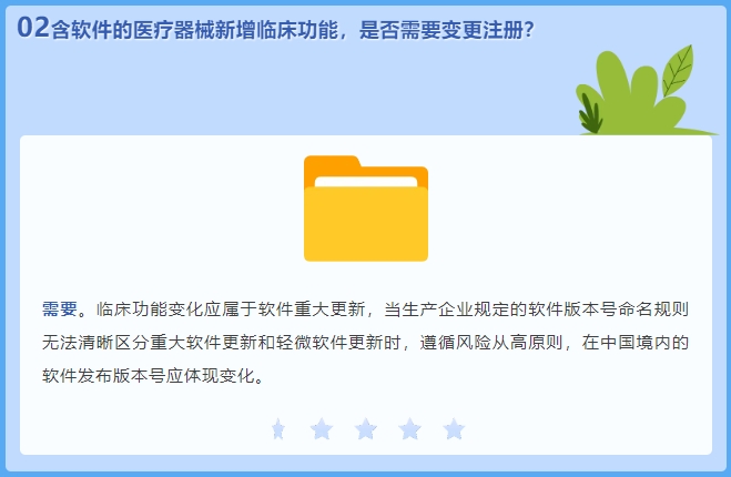 含軟件的醫(yī)療器械新增臨床功能，是否需要變更注冊？(圖2)