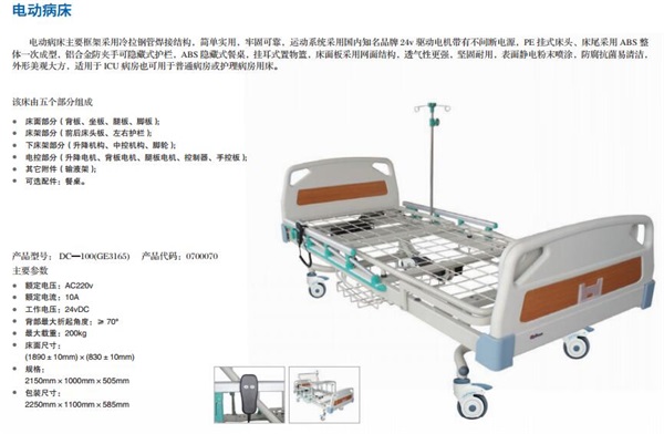 電動病床注冊技術審查指導原則（2017年修訂版）（2017年第30號）(圖1)